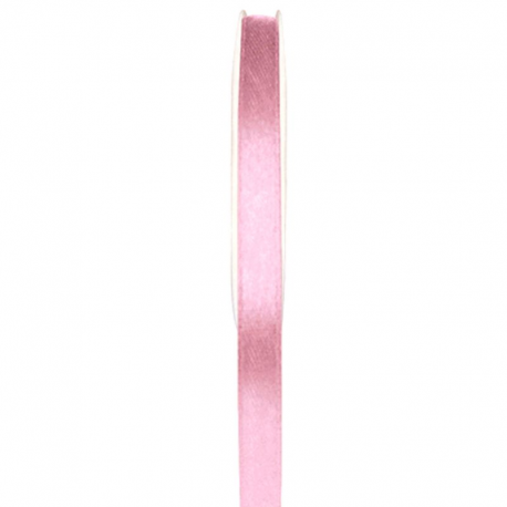 Ruban 6MM en satin ROSE - 25 mètres