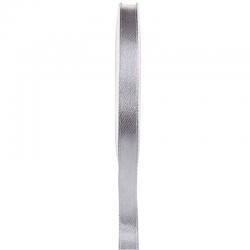 Ruban 6MM en satin GRIS - 25 mètres