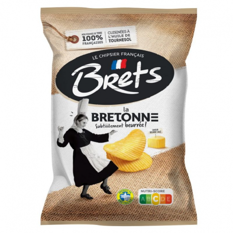 Chips Brets La Bretonne 125g au beurre salé - 10 paquets