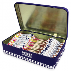 Boîte métal collector garnie de 20 sucettes assorties Pierrot Gourmand - 260g