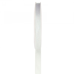Ruban satin 6mm - rouleau de 25m BLANC