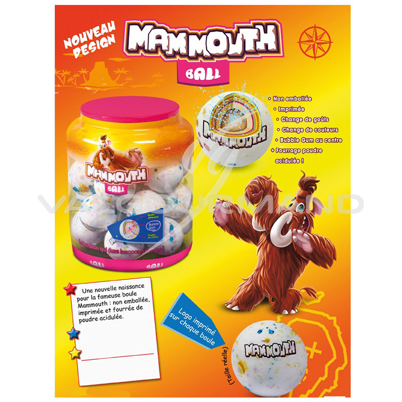 Grossiste Halal, vente de MAMMOUTH POP BOITE 36 (boules de mammouth)