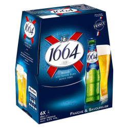 1664 blonde verre - 4 packs de 6x25cl