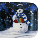 Plat céramique décor bonhomme de neige - pièce