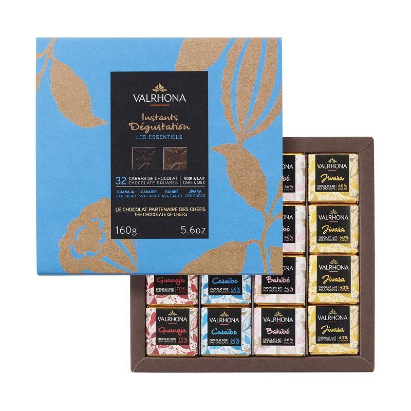 Coffret 32 carrés noir & lait Les Essentiels - 160g