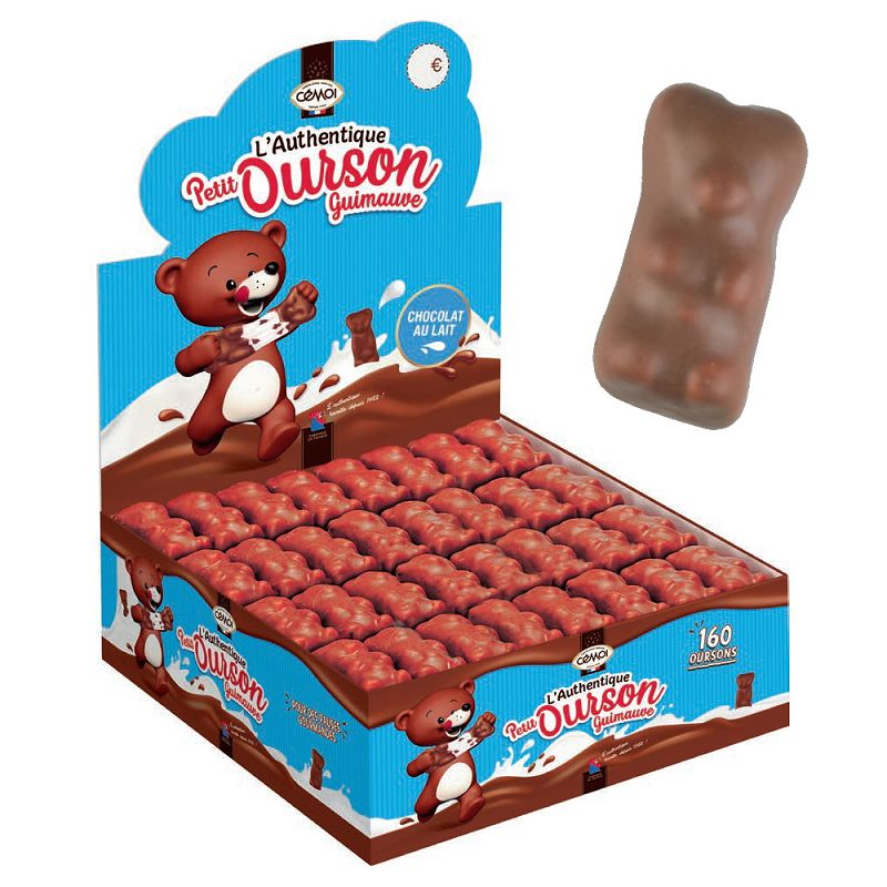 Sachet de nounours guimauve/chocolat 150g | Douceurs du Palais