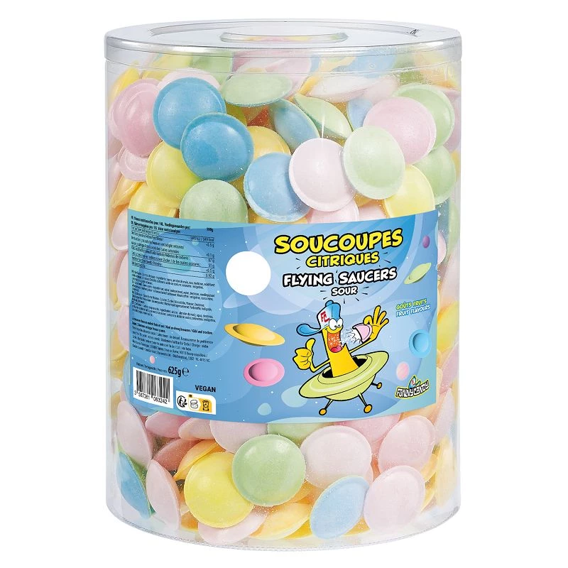 Bonbons soucoupes à la poudre - Cola et citron - Lot de 20