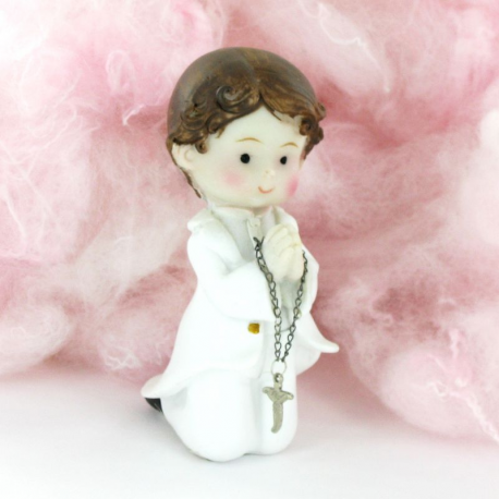 Sujet communiant à genoux et chaînette - pièce