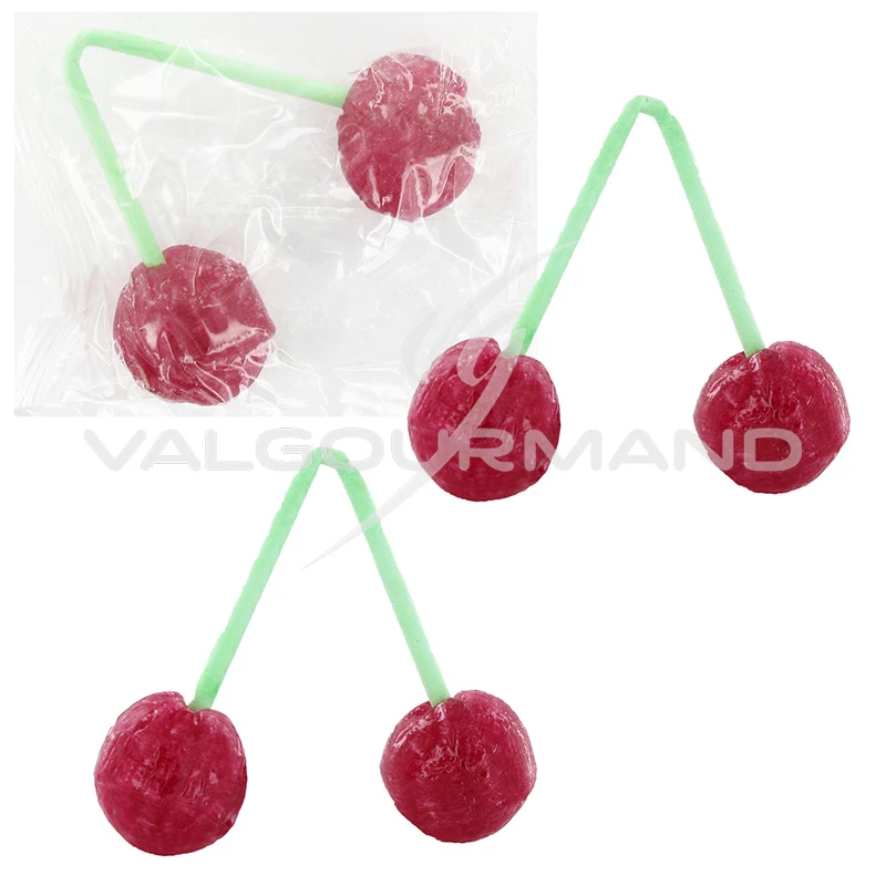 Sucettes cerise double - les 100