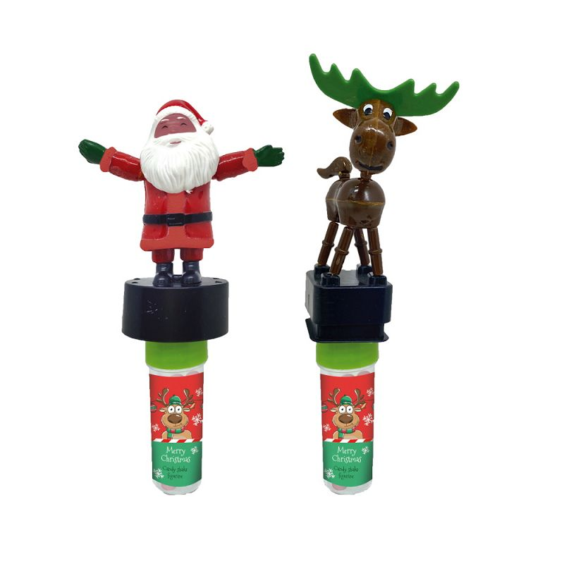 Figurines dansantes Noël avec bonbons - boîte de 12