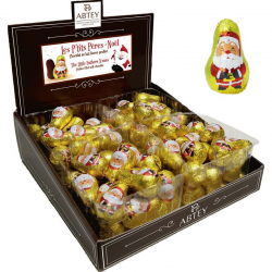 Pères Noël en chocolat praliné 12g - boîte de 84