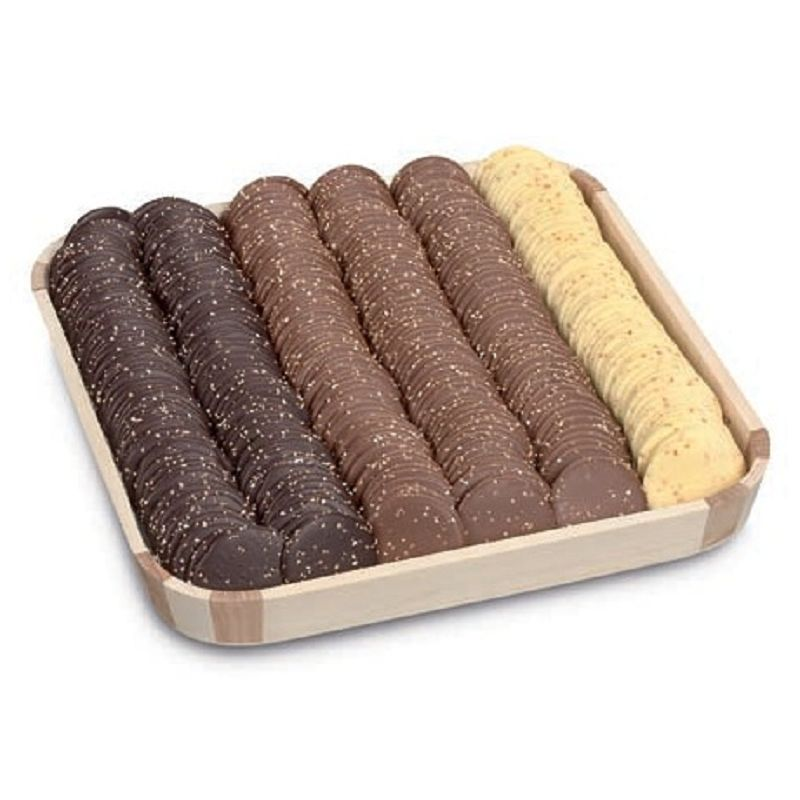 Plateau Tuiles plates fines en chocolat assortis Duc d'O - 3kg