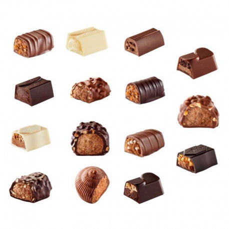 PRECOMMANDE Ballotin de chocolats noir, lait et blanc Révillon - 475g