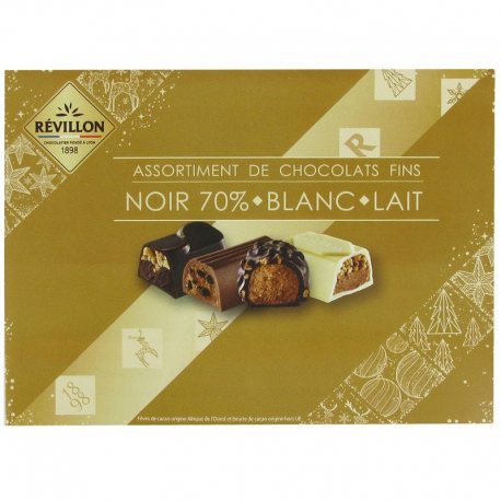 Lot de 3 coffrets de 22 papillotes chocolat et fruit