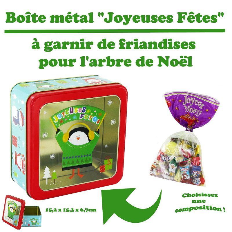 4 pièces Boîte de Noël Boîte de boîte vide de Noël avec fenêtre