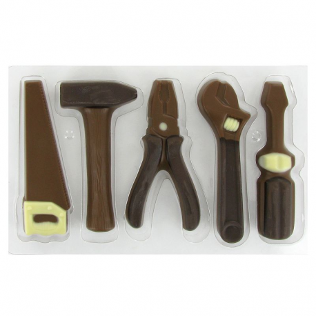 Coffret Bricoleur - sujets en chocolat au lait - 100g