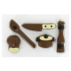 Coffret Cuisine - sujets en chocolat au lait décoré - 100g