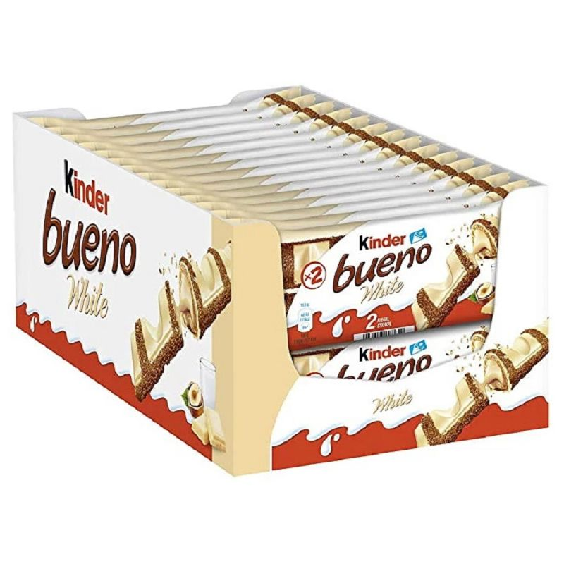 Coffret fête Kinder Bueno : Chocolat au lait Bueno (15 pièces) & Bueno Wit  (5 pièces)