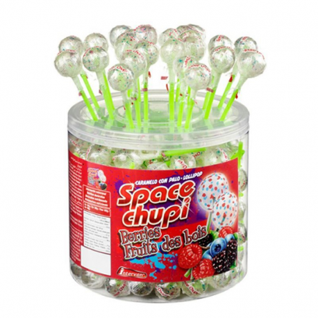Sucettes Space chupi fruits des bois - tubo de 150