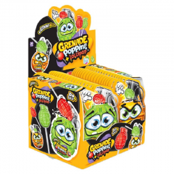 Sucettes Grenade Popping candy - boîte de 36