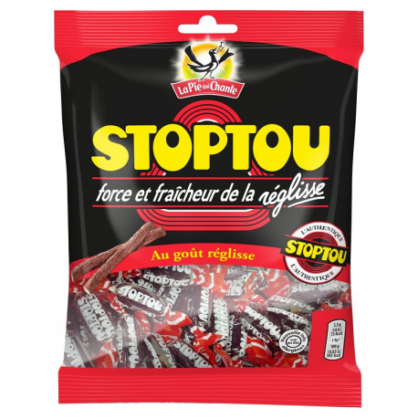 Stoptou réglisse La Pie qui Chante 165g - 12 sachets