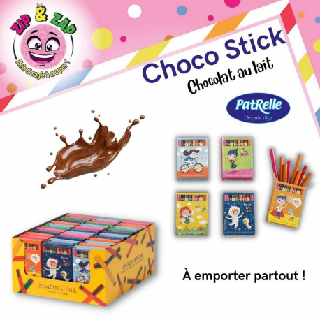 Choco sticks crayons chocolat au lait - 45 paquets