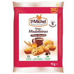 Madeleines coquilles pépites de chocolat St Michel 75g - 24 paquets