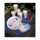 Assiettes décor Rugby - 10 pièces