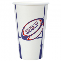 Gobelets décor Rugby - 10 pièces