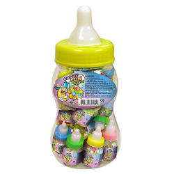 Biberon tirelire et ses 20 biberons mini garnis (coloris aléatoire)