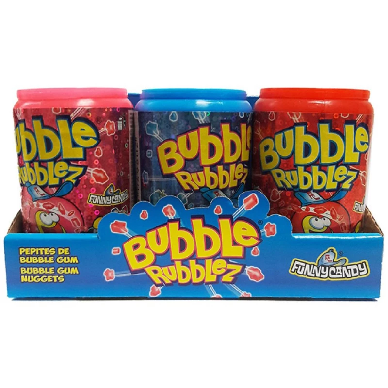 Bonbon tétine acidulée rose & bleu acidulé - goût Bubble-Gum - lot