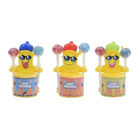 Candy Drummer Sucettes Funny Candy - boîte de 12