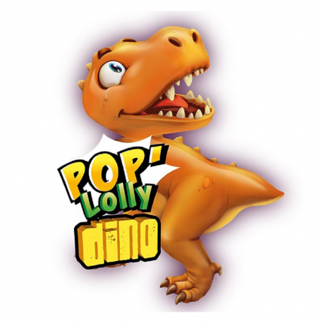 Sucettes Pop Lolly Dino Funny Candy - boîte de 36
