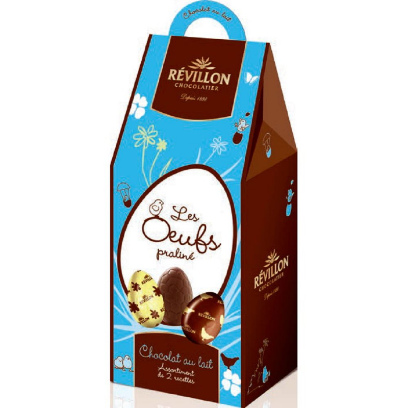 Assortiment Oeufs en chocolat praliné lait Révillon - 190g