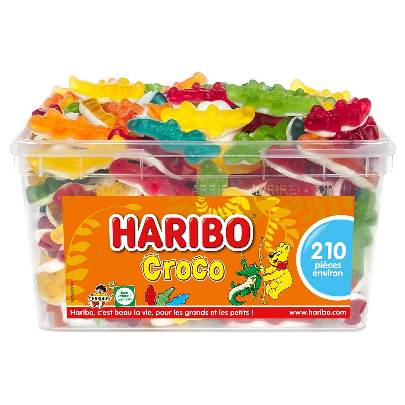 Haribo Croco - Boîte Tubo de 210 piéces