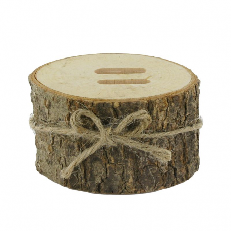 Rondin de bois Chêne porte-alliances - pièce