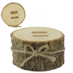 Rondin de bois Chêne porte-alliances - pièce