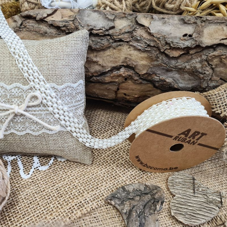 Ruban de perles 13MM BLANC Nacré - pièce