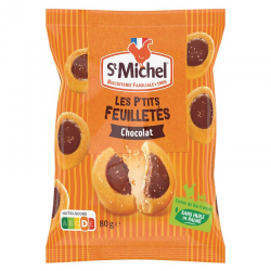 Les p'tits feuilletés chocolat 80g St Michel - carton de 30