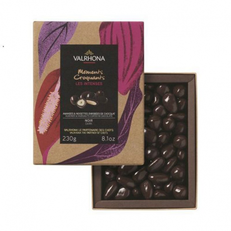 Equinoxe amandes/noisettes au chocolat noir Valrhona - coffret de 230g