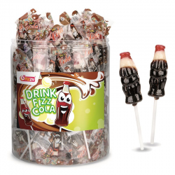 Sucettes Drink Fizz cola - 100 pièces