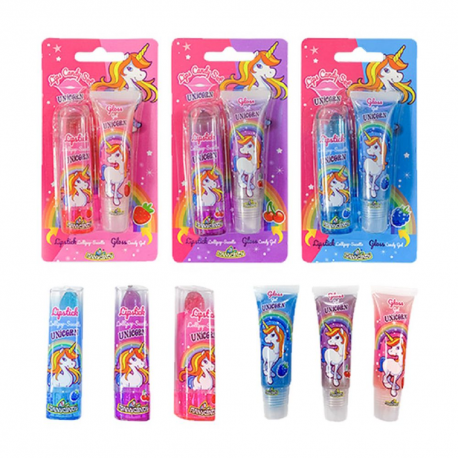Lips Candy set Unicorn Rouge à lèvres Licorne - boîte de 18