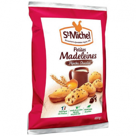Madeleines coquilles pépites chocolat St Michel 400g - 12 paquets