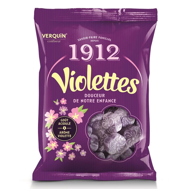 Bonbons à la Violette 150g Verquin - 12 sachets