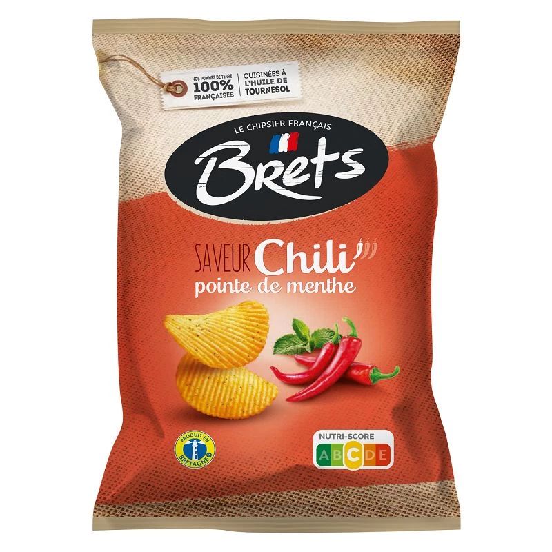 Chips Bret's Chili Pointe de Menthe125g - 10 paquets