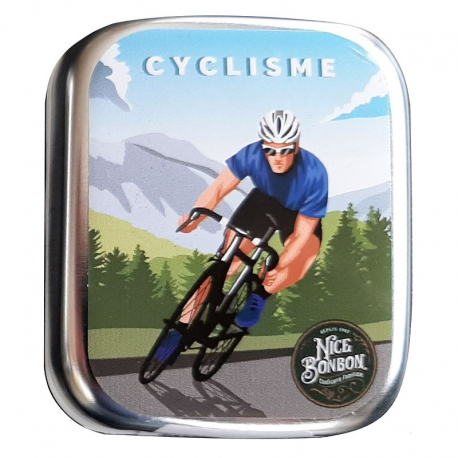 Pastilles menthe forte SANS SUCRE décor cyclisme - 24 boîtes