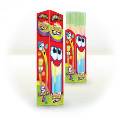 Pailles fruits straws 49cm - boîte de 150
