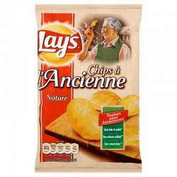 Chips nature à l'ancienne sel Lay's 45g - carton de 20 paquets