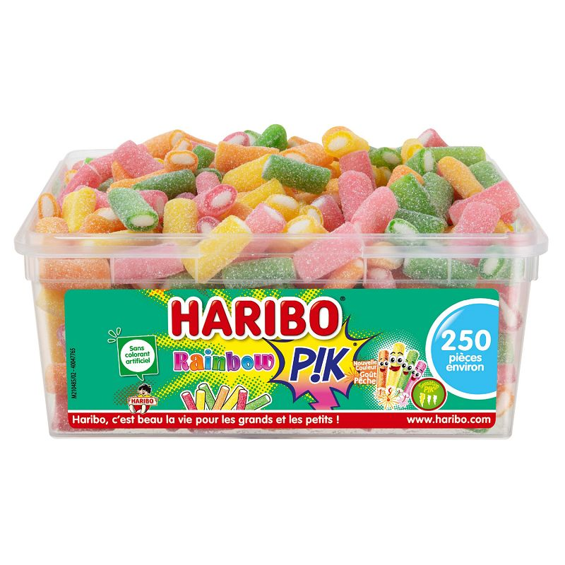 Rainbow Pik Haribo, bonbon haribo tubes pik, rainbow haribo