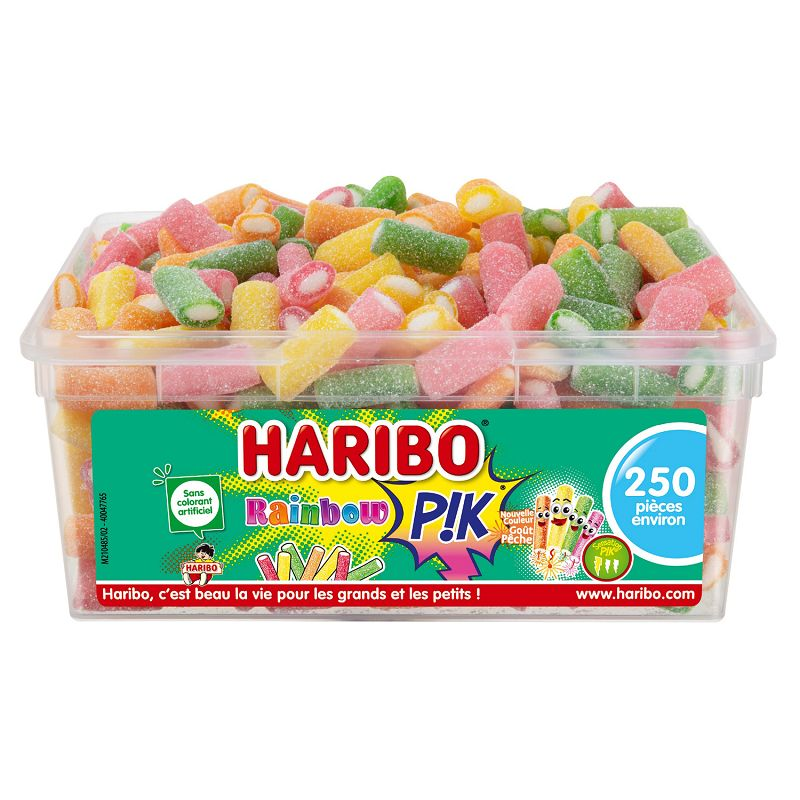 Langue acide PIK Boite HARIBO de 105 bonbons 